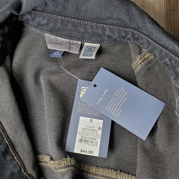 NWT Universal Thread Long Sleeve Black Wash Denim Maxi Dress Women's Size 0 - Picture 5 of 16